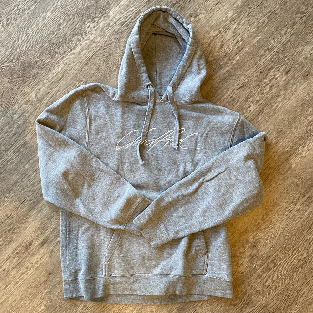 UNDEFEATED embroidered Heather Grey Hoodie